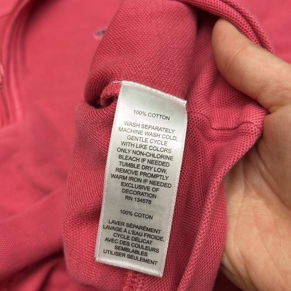 Vineyard Vines Men's Saltwater Quarter-Zip Pullover in "Pink Cloud Solid” - Picture 3 of 5